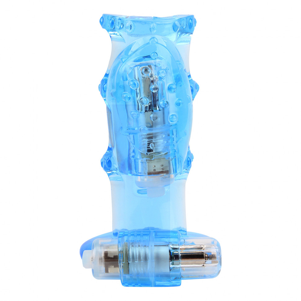 Виброкольцо Dual Vibrating Cock Cage Blue CN-461657339