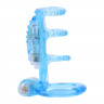 Виброкольцо Dual Vibrating Cock Cage Blue CN-461657339