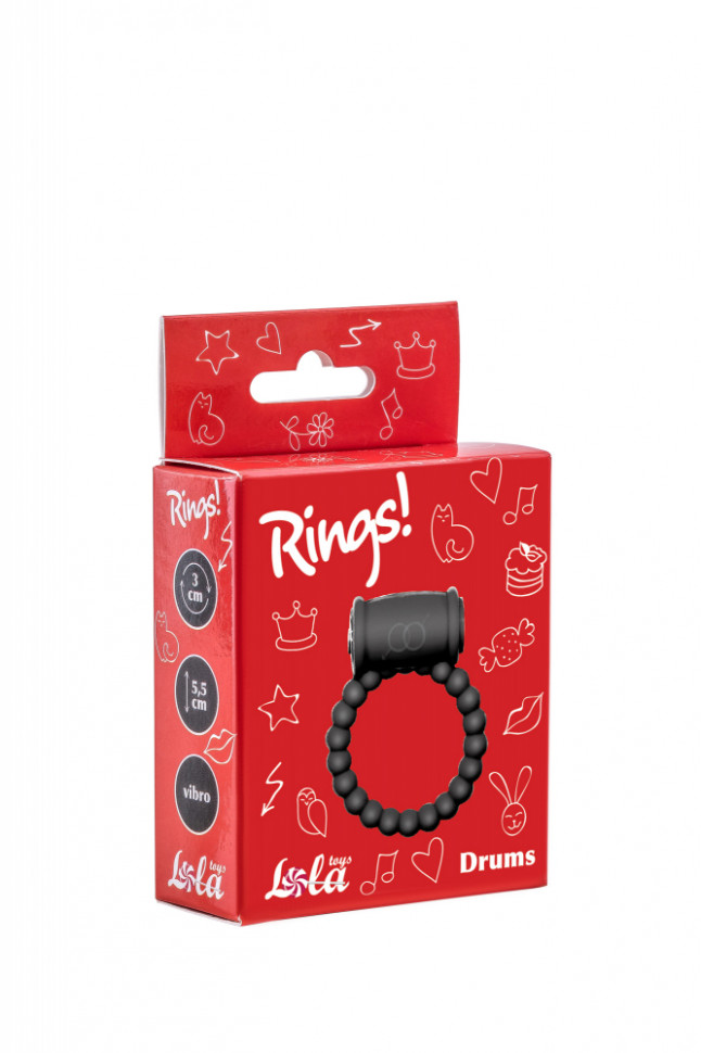Эрекционное кольцо Rings Drums black 0114-52Lola