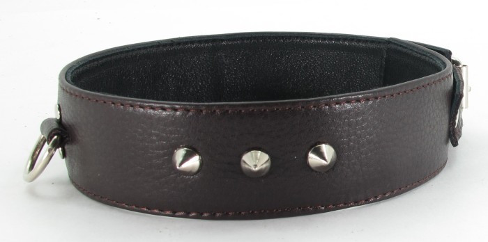 Ошейник с кольцом коричневый увеличенного размера XL 55033ars