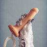 Ремневой нереалистичный семяизвергающий страпон Strap-on-me, L, силикон, телесный, 19,6 см