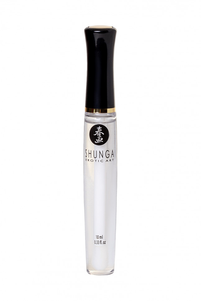 Блеск для губ Shunga «Божественное удовольствие», эффект тепла, прохлады и покалывания, клубника и шампанское, 10 мл