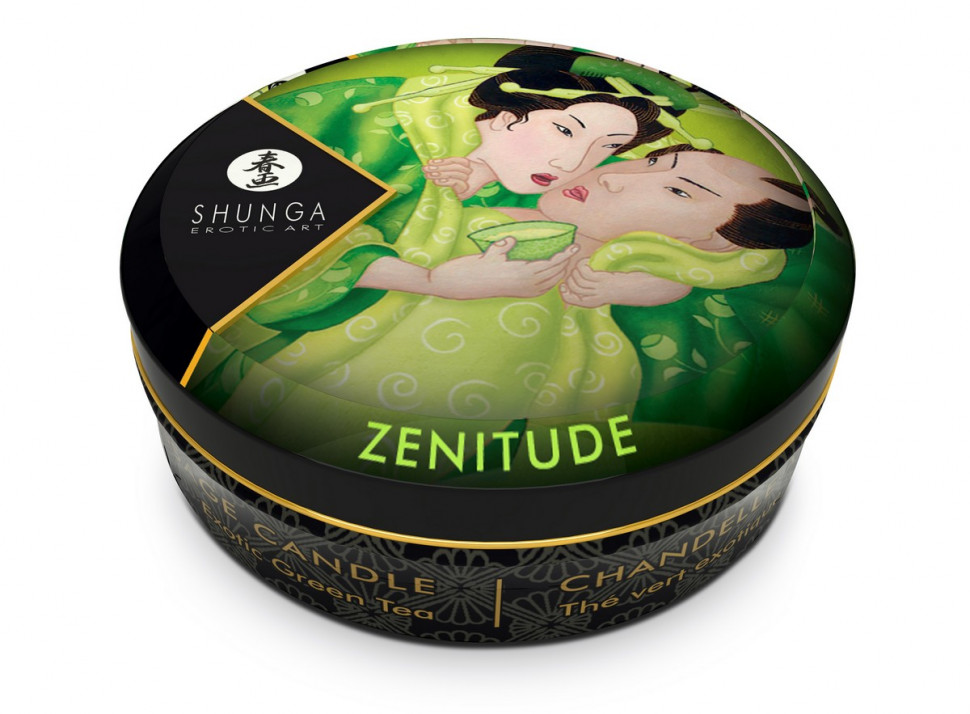 Массажное аромамасло Shunga Zenitude с ароматом зелёного чая, 30 мл