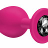 Анальная пробка Emotions Cutie Small Pink black crystal 4011-02Lola