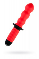 Анальный вибратор Black &amp; Red by TOYFA, 10 режимов вибрации, водонепроницаемый, силикон, красный, 28 см, Ø 5,4 см