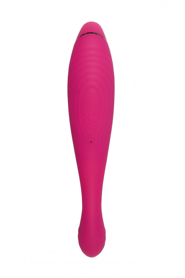 Вибратор JOS Danvi с вакуум-волновой стимуляцией, силикон, розовый, 21,5 см