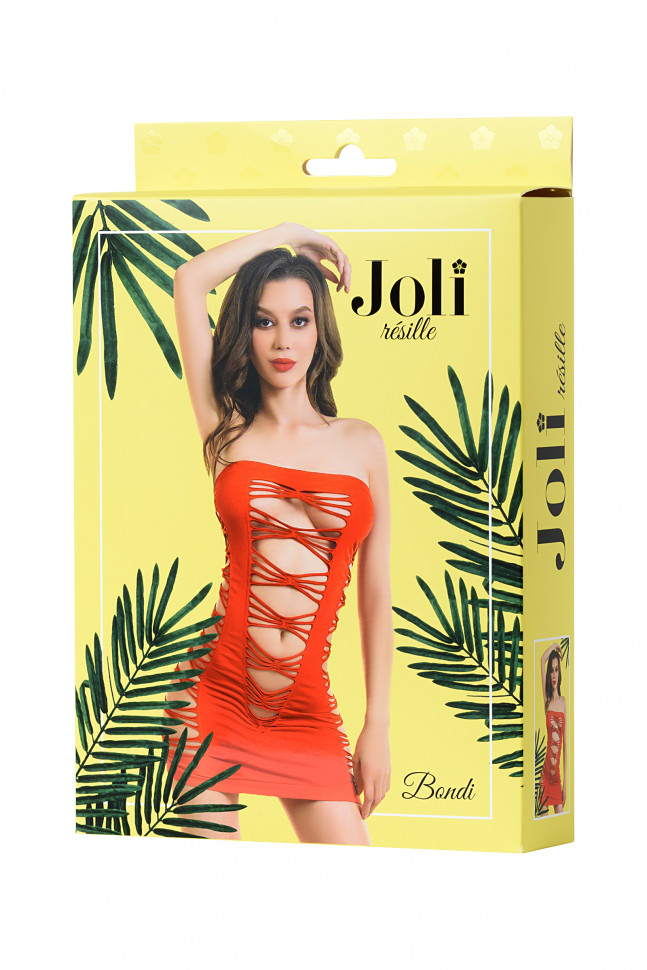 Платье-сетка Joli Bondi, красный, L/XL