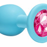 Анальная пробка Emotions Cutie Medium Turquoise pink crystal 4012-03Lola