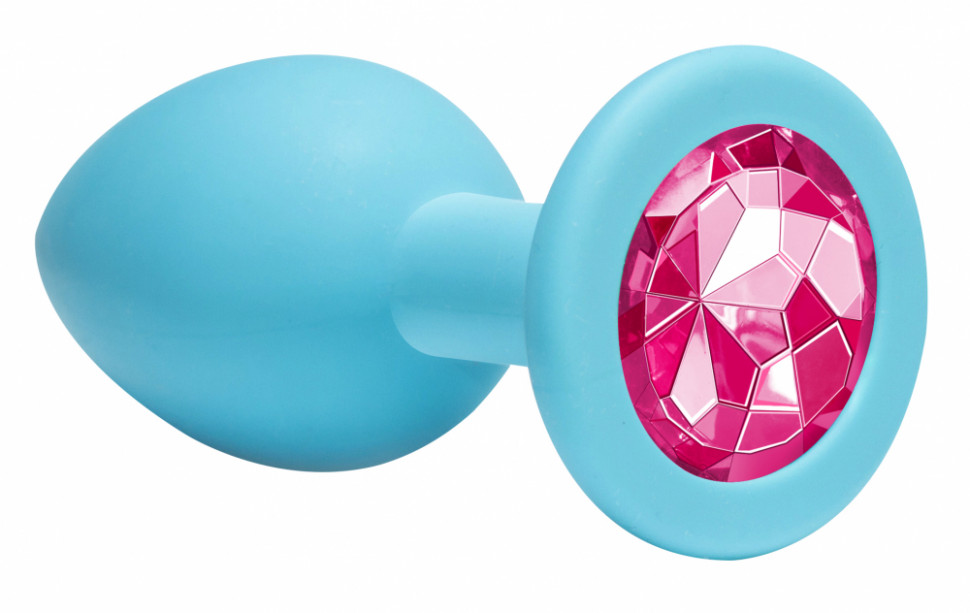 Анальная пробка Emotions Cutie Medium Turquoise pink crystal 4012-03Lola