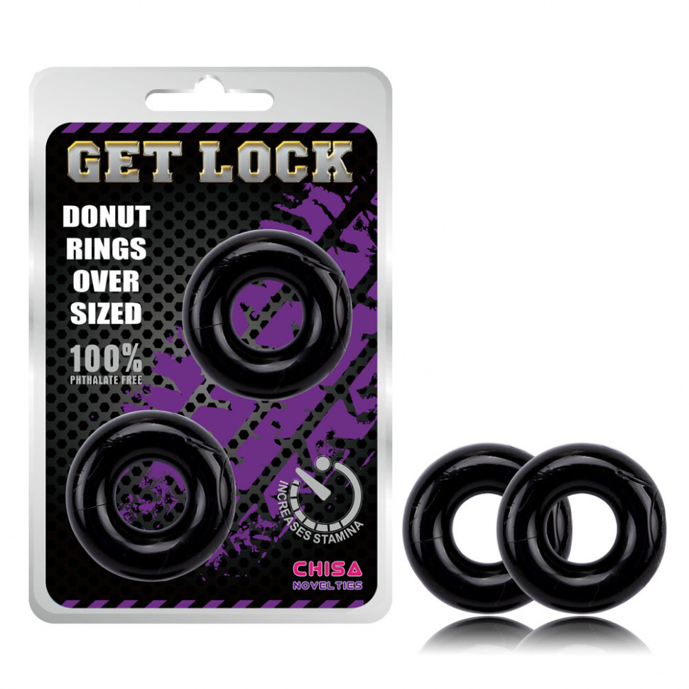 Эрекционное Кольцо DONUT RINGS OVER SIZED - Black CN-370300989