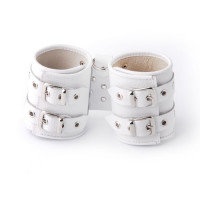 Наручники кожаные белые 3055-3