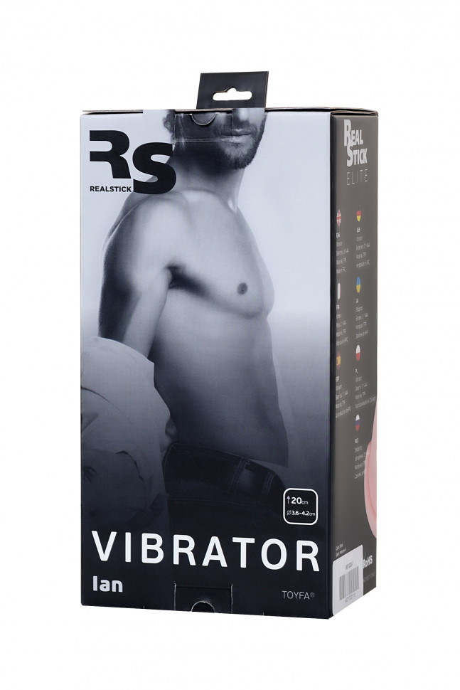 Реалистичный вибратор TOYFA RealStick Elite Vibro, TPR, телесный, 7 режимов вибрации, 20 см