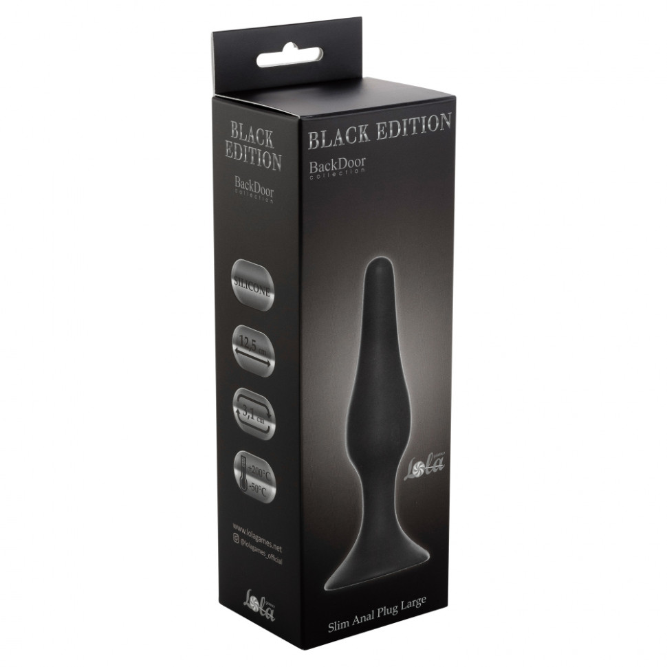 Анальная пробка Slim Anal Plug Large Dark Grey 4205-04Lola
