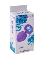 Анальная пробка Emotions Cutie Medium Purple light blue crystal 4012-05Lola