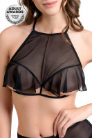 Эротический бралетт Erolanta Karen с открытой грудью, белый (50-52)