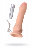 Реалистичный вибратор TOYFA RealStick Elite Vibro, TPR, телесный, 7 режимов вибрации, 21 см