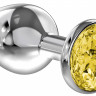 Анальная пробка Diamond Yellow Sparkle Large 4010-02Lola