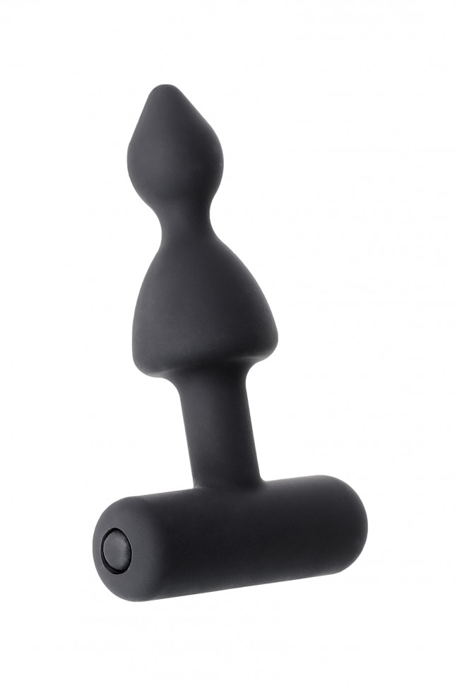 Анальная вибровтулка Erotist, черный, силикон, 8,5 см