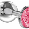 Анальная пробка Diamond Pink Sparkle Large 4010-03Lola