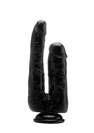 Двойной фаллоимитатор Realistic Cock 9" Black SH-REA058BLK