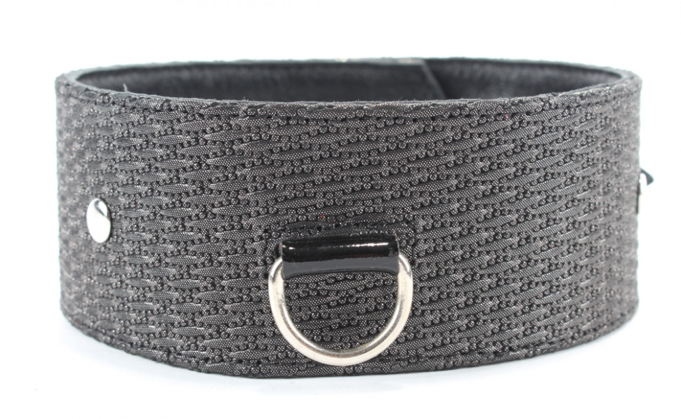 Ошейник из натуральной кожи с тиснением 55045ars