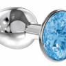 Анальная пробка Diamond Light blue Sparkle Small 4009-04Lola