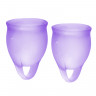 Менструальная чаша Satisfyer Feel Confident, 2 шт в наборе, силикон, фиолетовый