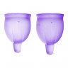Менструальная чаша Satisfyer Feel Confident, 2 шт в наборе, силикон, фиолетовый