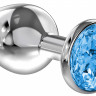 Анальная пробка Diamond Light blue Sparkle Large 4010-04Lola