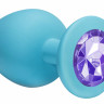 Анальная пробка Emotions Cutie Large Turquoise light purple crystal 4013-04Lola