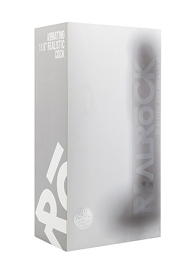 Вибратор Realistic Cock 11.6" With Scrotum Transparent SH-REA006TRA