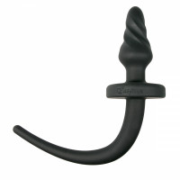 Анальная Пробка Большая Easytoys Dog Tail Plug Twirly ET327BLK