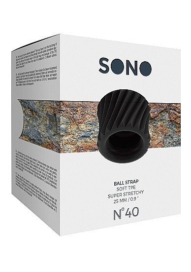 Эрекционное кольцо SONO No40 Black SH-SON040BLK