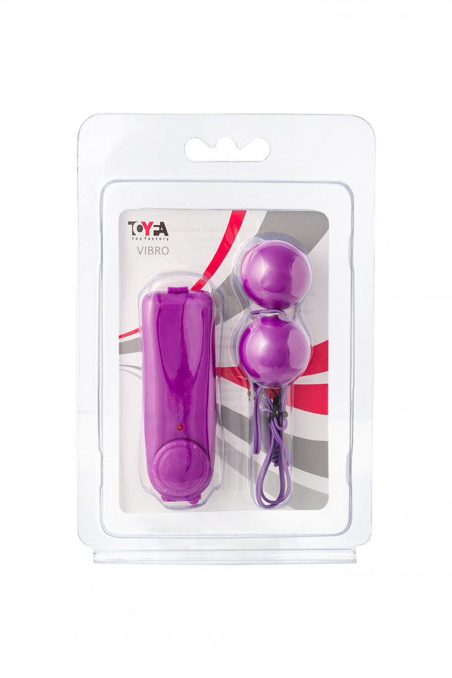 Вагинальные шарики с вибрацией TOYFA, ABS пластик, фиолетовый, 12,2 см