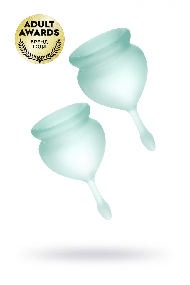 Менструальная чаша Satisfyer Feel Good, 2 шт в наборе, силикон, оранжевый