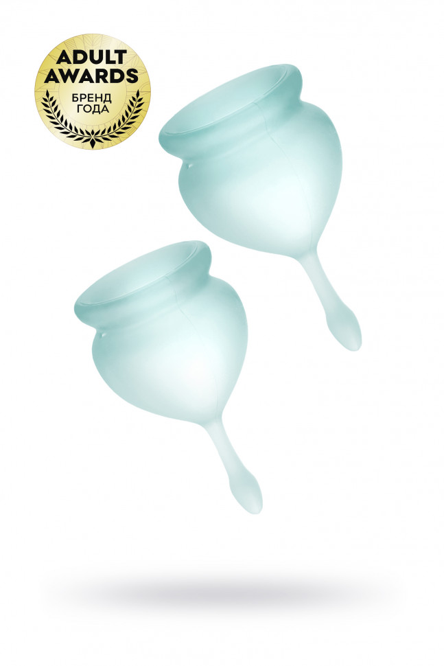 Менструальная чаша Satisfyer Feel Good, 2 шт в наборе, силикон, оранжевый