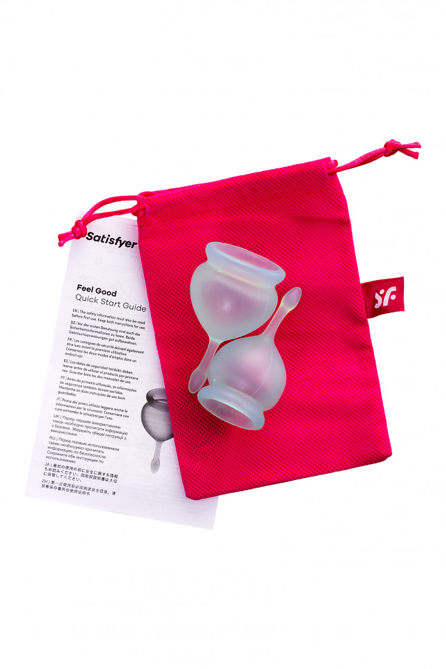 Менструальная чаша Satisfyer Feel Good, 2 шт в наборе, силикон, оранжевый
