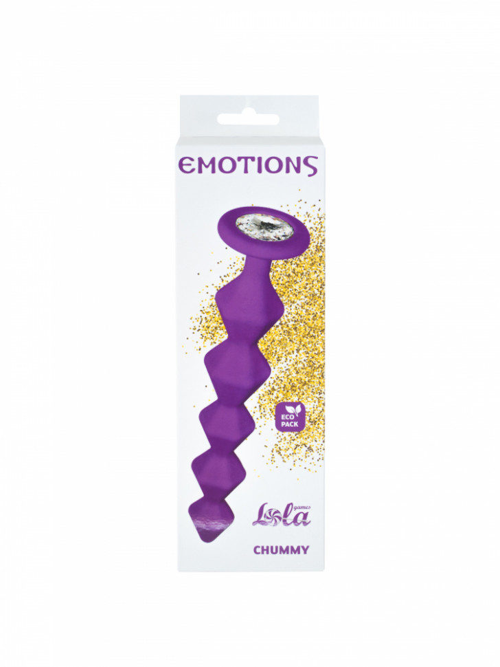 Анальная Цепочка с Кристаллом Emotions Chummy Purple 1401-03lola