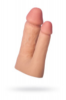 Насадка TOYFA XLover Double Pleasure  реалистичная для двойного проникновения , TPR, телесный, 19 см