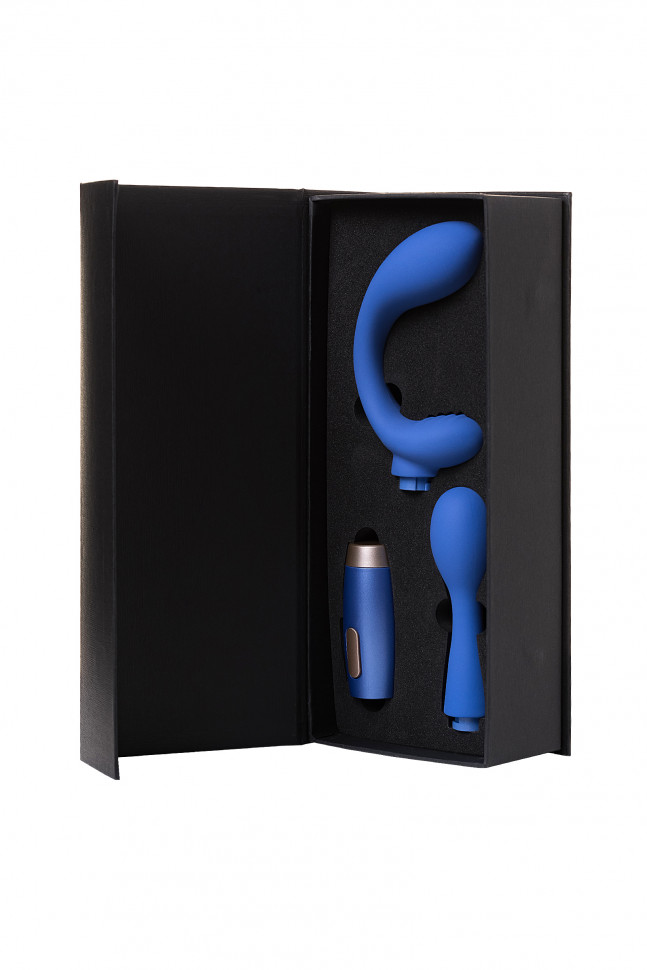 Нереалистичный вибратор Le Stelle PERKS SERIES EXC, силикон, синий, 17 см