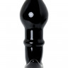 Анальная втулка Sexus Glass, стекло, чёрная, 11,5 см, Ø 4 см