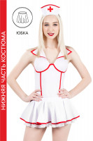 Нижняя часть костюма «Медсестра», Pecado BDSM, юбка,бело-красный, 44-46