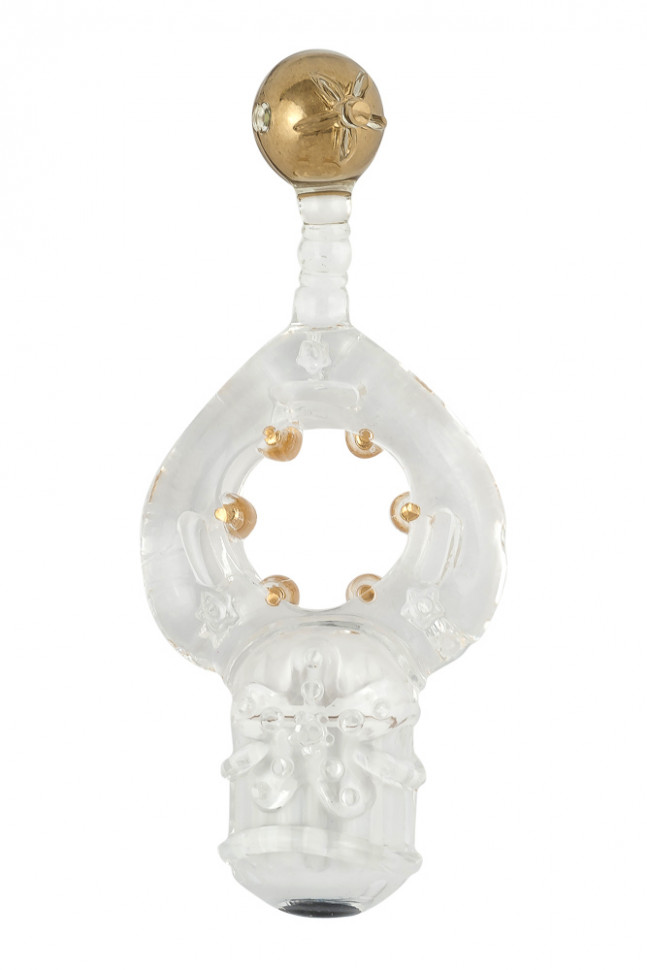 Рельефное кольцо с вибрацией прозрачное MC01030035