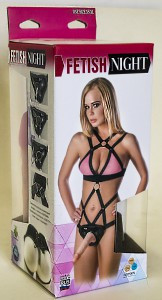 Костюм БДСМ Fetish Night со шнуровкой и насадкой 17см 091103ru