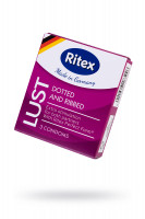 Презервативы Ritex LUST №3, рифленые с пупырышками, латекс, 19 см