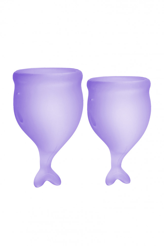 Менструальная чаша Satisfyer Feel Secure, 2 шт в наборе, силикон, фиолетовый