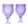 Менструальная чаша Satisfyer Feel Secure, 2 шт в наборе, силикон, фиолетовый