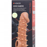 Насадка KOKOS реалистичная с дополнительной стимуляцией, TPE, телесная, 15.6 см