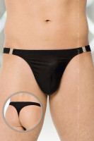 Стринги мужские на застежке SoftLine Collection, черный, М