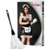 Костюм горничной Candy Girl Fanny (платье, ободок, чокер, фартук,метелка) черно-белый, 2XL